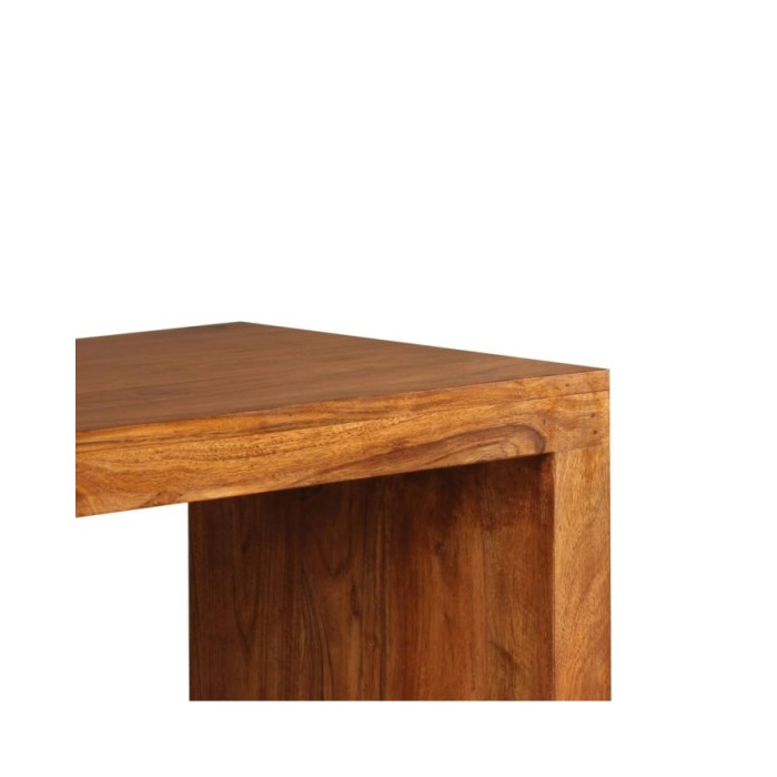 Table console Bois massif avec finition miel 110x40x76 cm