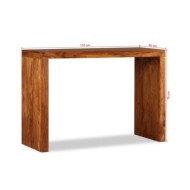 Table console Bois massif avec finition miel 110x40x76 cm