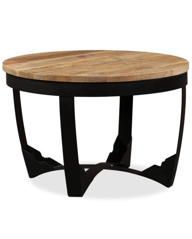 Table d'appoint Bois de manguier brut 60 x 40 cm