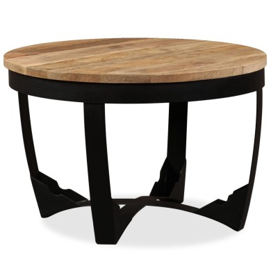 Table d'appoint Bois de manguier brut 60 x 40 cm