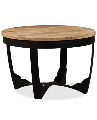Table d'appoint Bois de manguier brut 60 x 40 cm