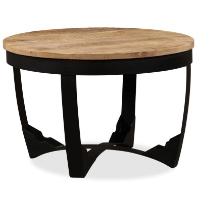 Table d'appoint Bois de manguier brut 60 x 40 cm