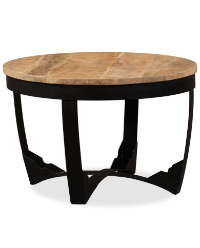 Table d'appoint Bois de manguier brut 60 x 40 cm
