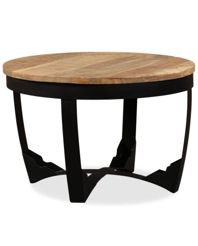 Table d'appoint Bois de manguier brut 60 x 40 cm