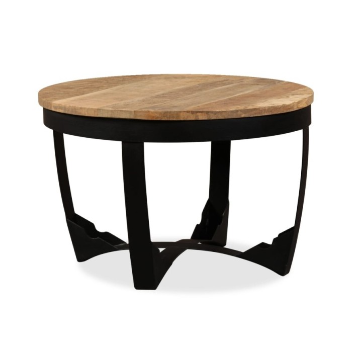 Table d'appoint Bois de manguier brut 60 x 40 cm
