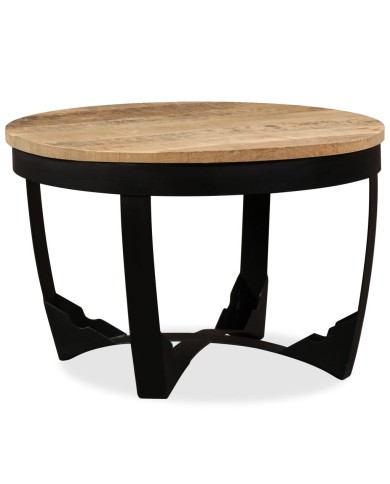Table d'appoint Bois de manguier brut 60 x 40 cm