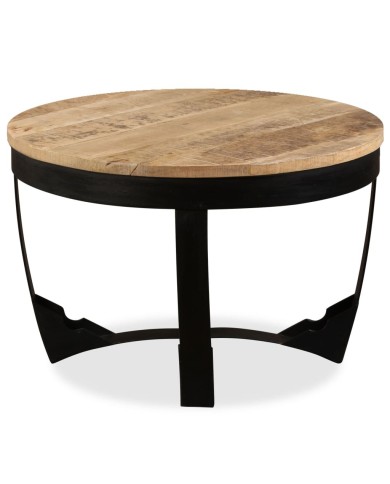 Table d'appoint Bois de manguier brut 60 x 40 cm