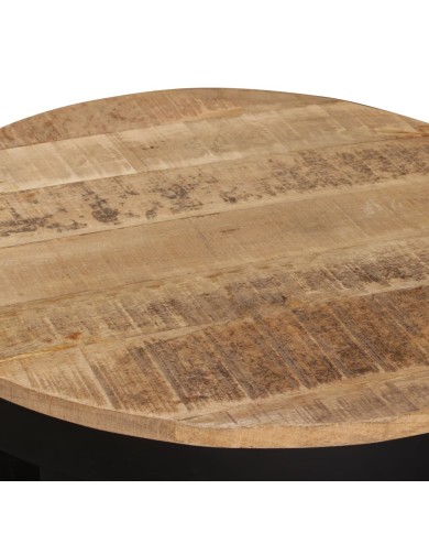 Table d'appoint Bois de manguier brut 60 x 40 cm