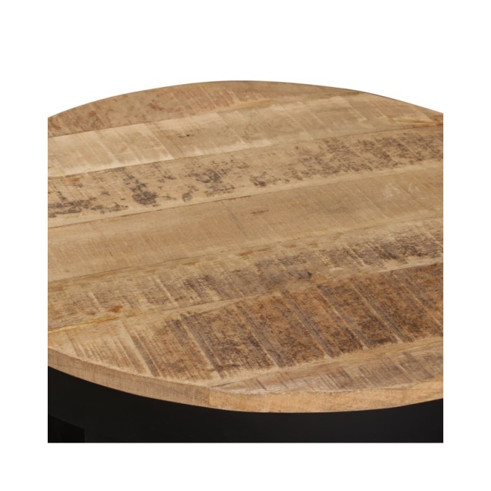 Table d'appoint Bois de manguier brut 60 x 40 cm