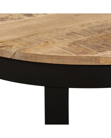 Table d'appoint Bois de manguier brut 60 x 40 cm