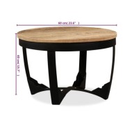 Table d'appoint Bois de manguier brut 60 x 40 cm