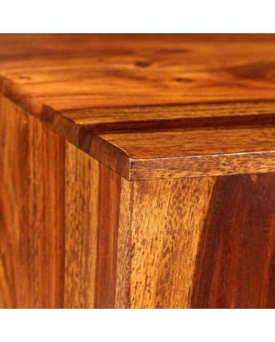 Ensemble de table basse 2 pcs Bois massif de Sesham 40x40x40 cm