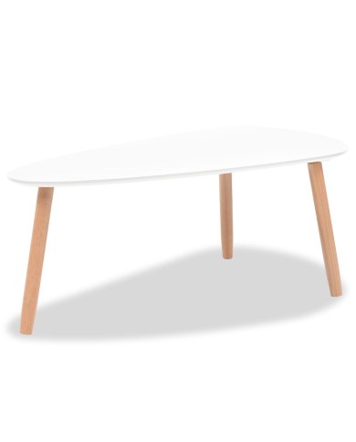 Ensemble de tables basses 2 pcs Bois de pin massif Blanc