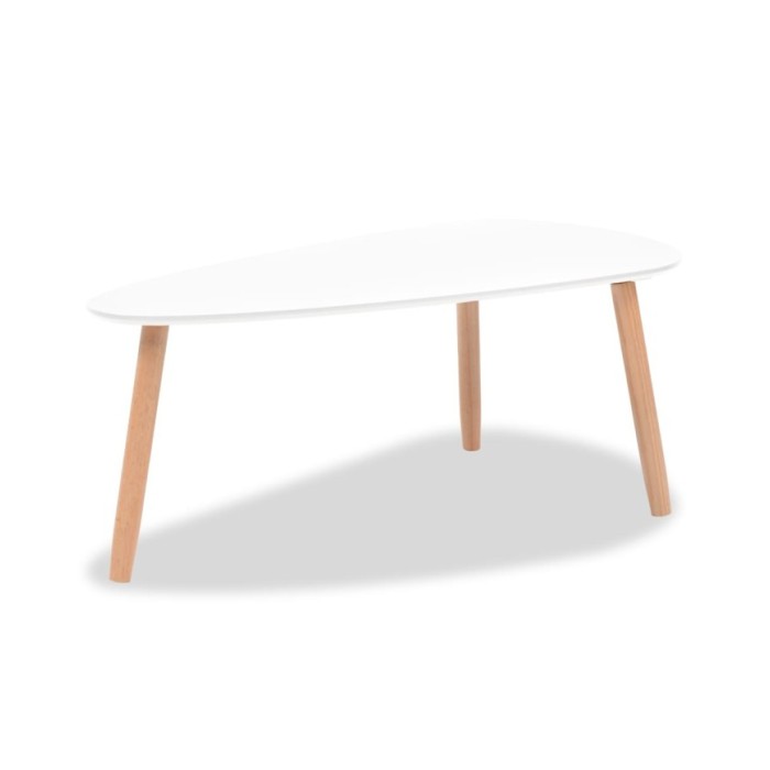 Ensemble de tables basses 2 pcs Bois de pin massif Blanc
