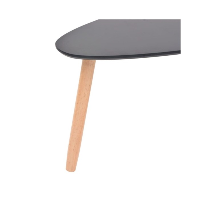 Ensemble de tables basses 2 pcs Bois de pin massif Noir