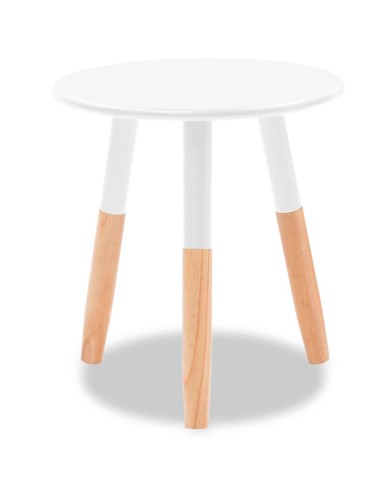 Ensemble de tables d'appoint 2 pcs Bois de pin massif Blanc 