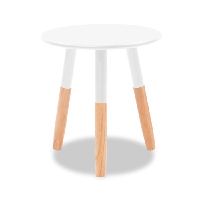 Ensemble de tables d'appoint 2 pcs Bois de pin massif Blanc 