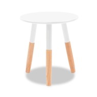 Ensemble de tables d'appoint 2 pcs Bois de pin massif Blanc 