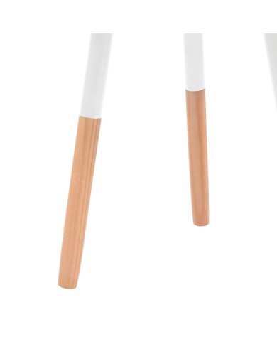 Ensemble de tables d'appoint 2 pcs Bois de pin massif Blanc 