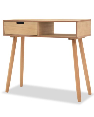 Table console Bois de pin massif 80 x 30 x 72 cm Marron