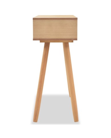 Table console Bois de pin massif 80 x 30 x 72 cm Marron