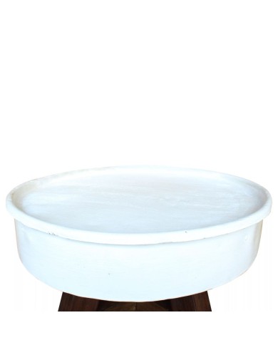 Table basse Bois de récupération massif 60 x 45 cm Blanc 