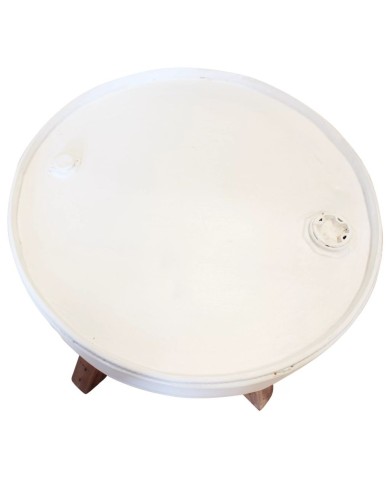 Table basse Bois de récupération massif 60 x 45 cm Blanc 