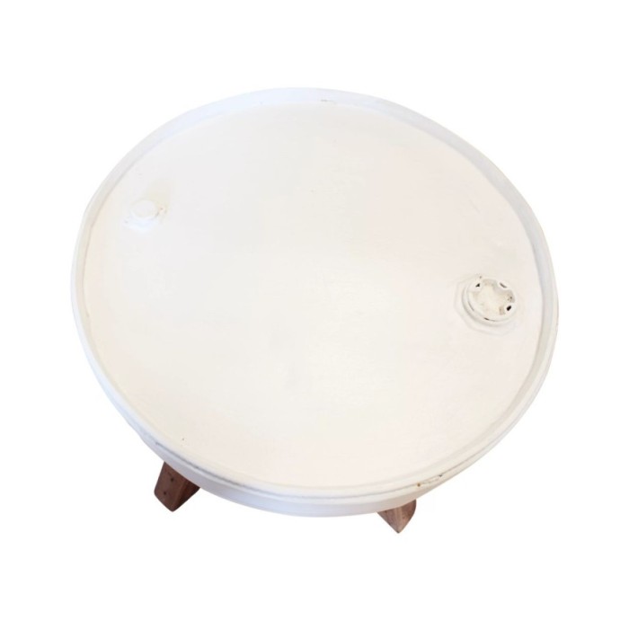 Table basse Bois de récupération massif 60 x 45 cm Blanc 