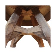 Table basse Bois de récupération massif 60 x 45 cm Blanc 