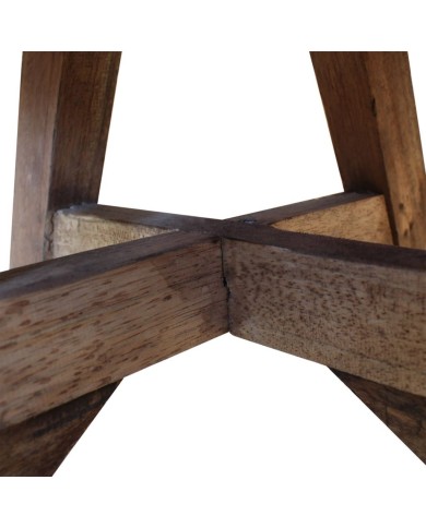 Table basse Bois de récupération massif 60 x 45 cm Blanc 