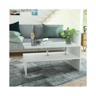 Table basse Bois d'ingénierie 90x59x42 cm Blanc