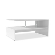 Table basse Bois d'ingénierie 90x59x42 cm Blanc