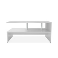 Table basse Bois d'ingénierie 90x59x42 cm Blanc