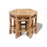 Tabourets de jardin 3 pcs Bambou 