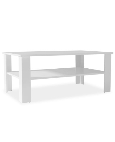 Table basse en aggloméré 100 x 59 x 42 cm Blanc