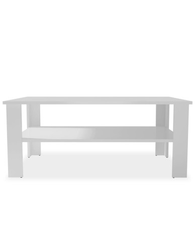Table basse en aggloméré 100 x 59 x 42 cm Blanc