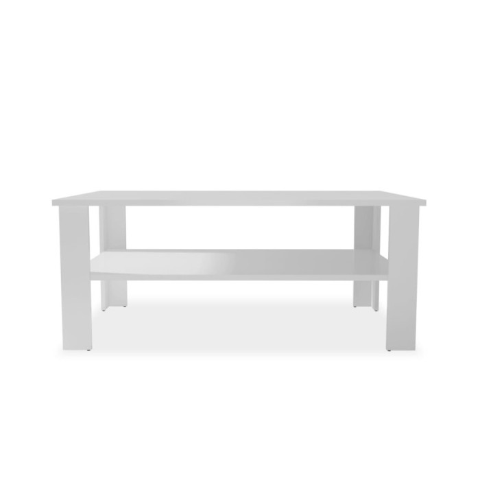 Table basse en aggloméré 100 x 59 x 42 cm Blanc