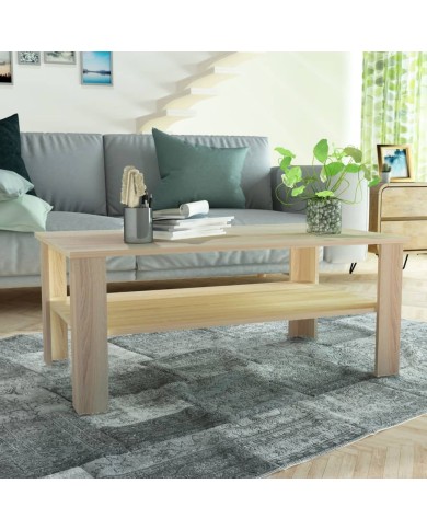 Table basse en aggloméré 100 x 59 x 42 cm Chêne 