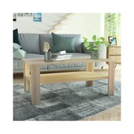 Table basse en aggloméré 100 x 59 x 42 cm Chêne 