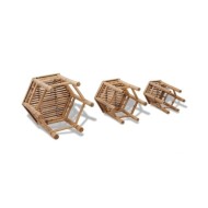 Tabourets de jardin 3 pcs Bambou 