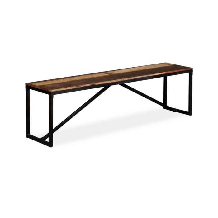 Banc Bois de récupération massif 160 x 35 x 45 cm