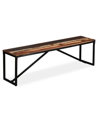 Banc Bois de récupération massif 160 x 35 x 45 cm