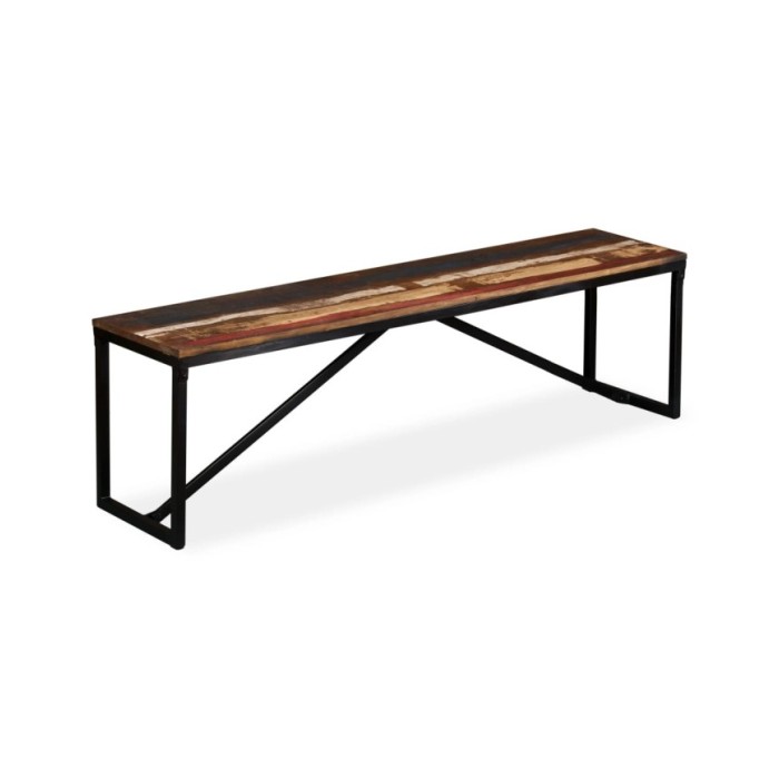 Banc Bois de récupération massif 160 x 35 x 45 cm