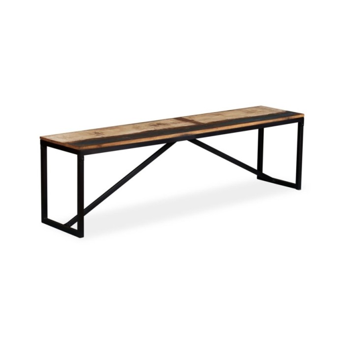 Banc Bois de récupération massif 160 x 35 x 45 cm