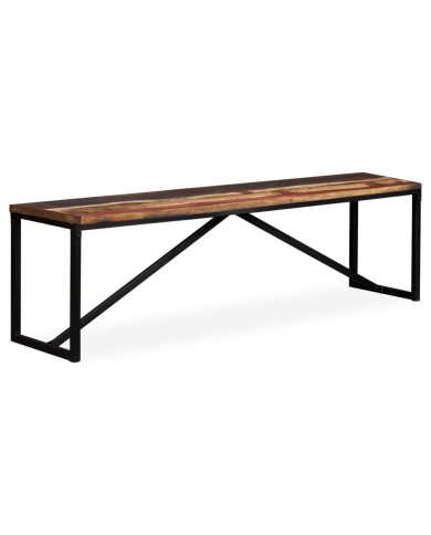 Banc Bois de récupération massif 160 x 35 x 45 cm