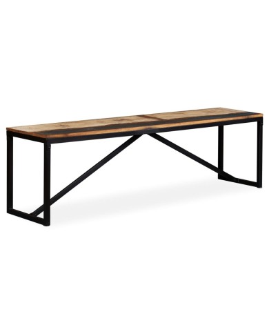 Banc Bois de récupération massif 160 x 35 x 45 cm