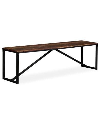 Banc Bois de récupération massif 160 x 35 x 45 cm