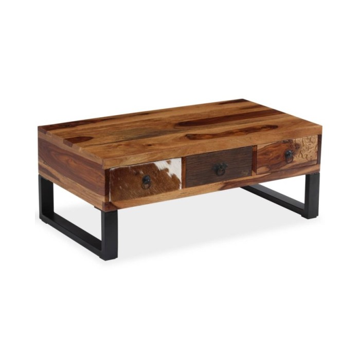 Table basse Bois massif de Sesham 90 x 50 x 35 cm