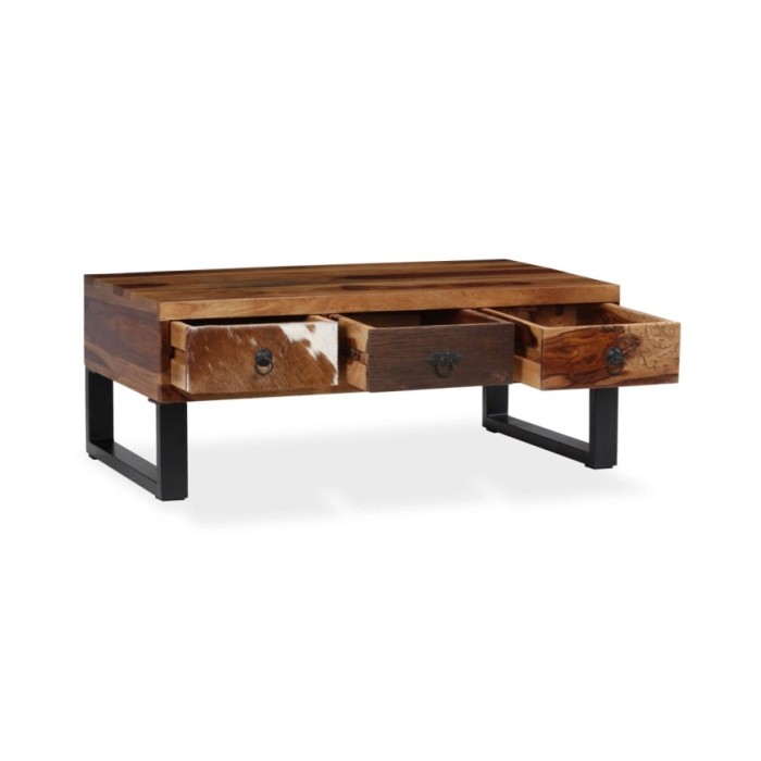 Table basse Bois massif de Sesham 90 x 50 x 35 cm