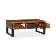 Table basse Bois massif de Sesham 90 x 50 x 35 cm
